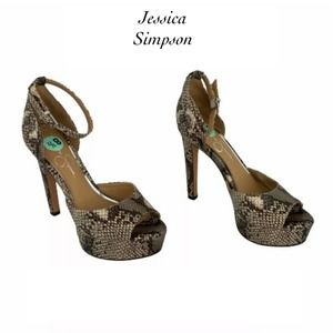 Jessica Simpson Beeya Snake Platform Heel Sz 6 1/2